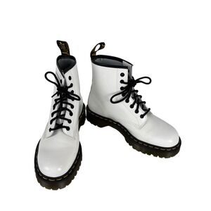 Dr Martens 1460 Bex White Leather Boots Womens 9 UK7 EU41 Combat Platform